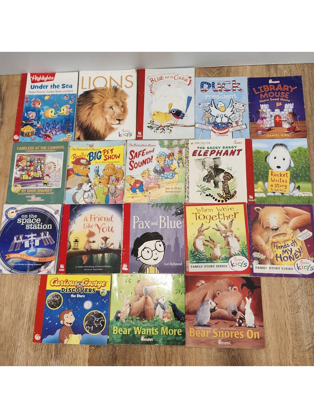 18 Chick-fil-A Picture Book Lot Animals Berenstain Bears Friends Curious George